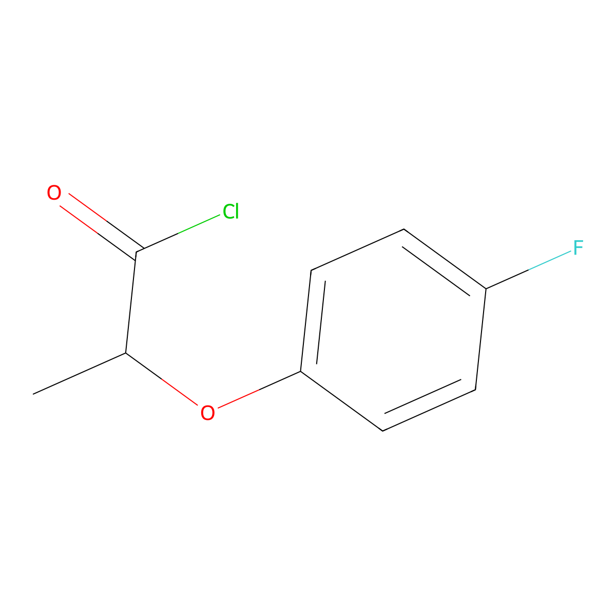 2-(4-Fluorophenoxy)propanoyl chloride molecular structure, CAS 56895-13-7