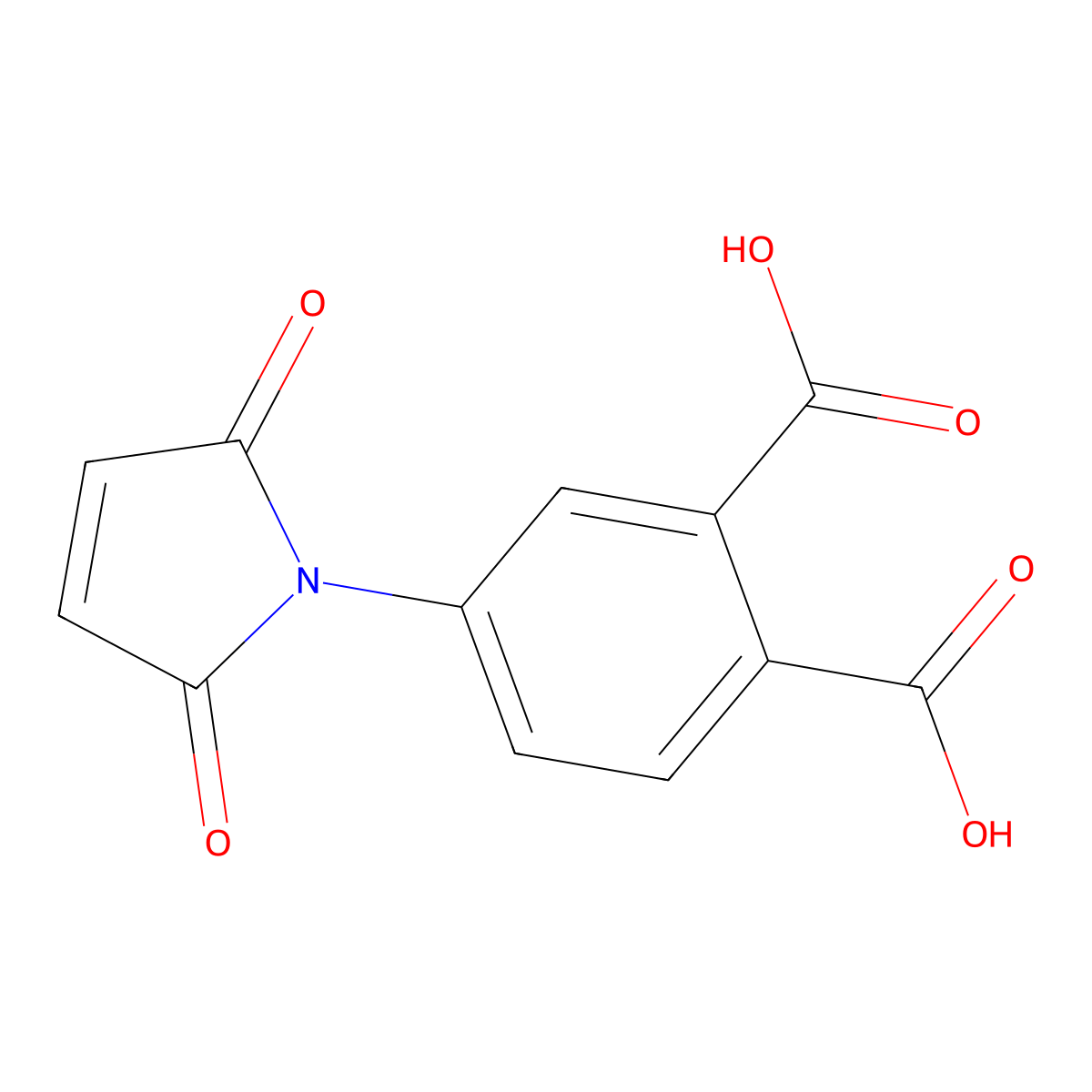 4-(2,5-Dioxo-2,5-dihydro-1H-pyrrol-1-yl)phthalic acid molecular structure, CAS 56896-91-4