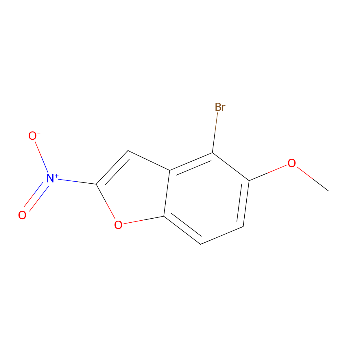 4-Bromo-5-methoxy-2-nitrobenzofuran molecular structure, CAS 56897-45-1