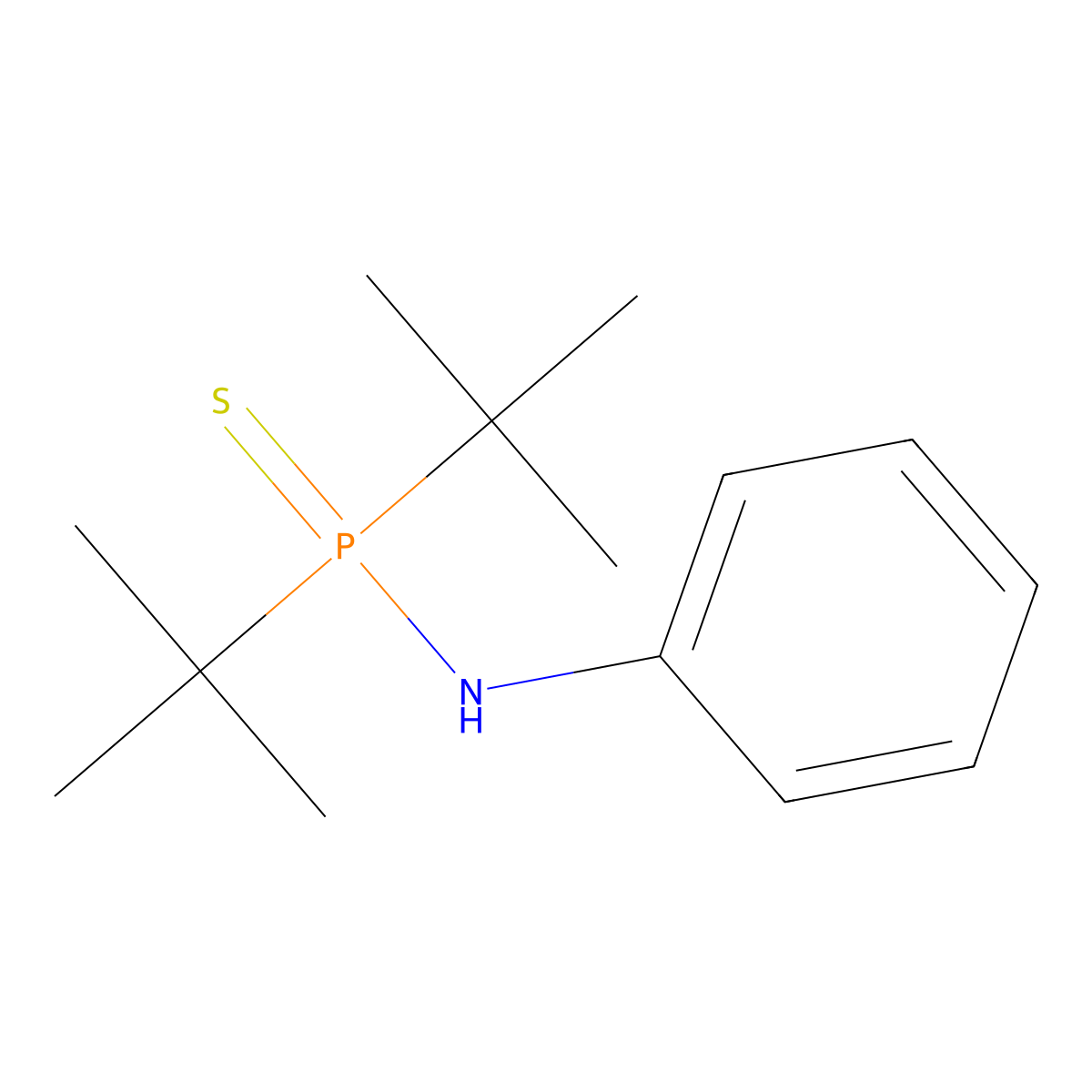 N-ditert-butylphosphinothioylaniline molecular structure, CAS 56898-61-4
