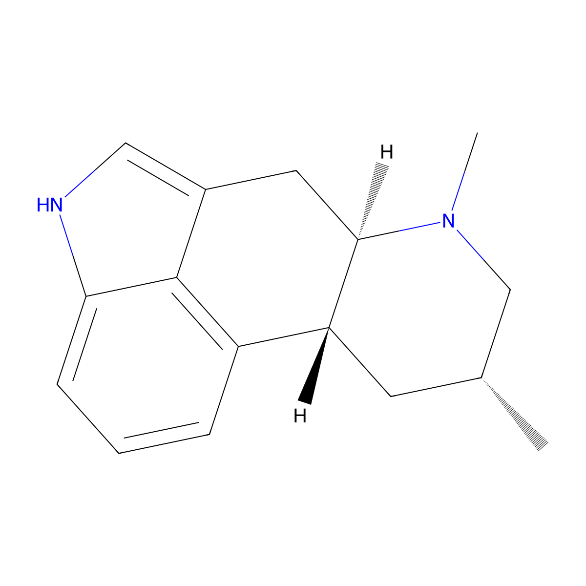 Festuclavine molecular structure, CAS 569-26-6