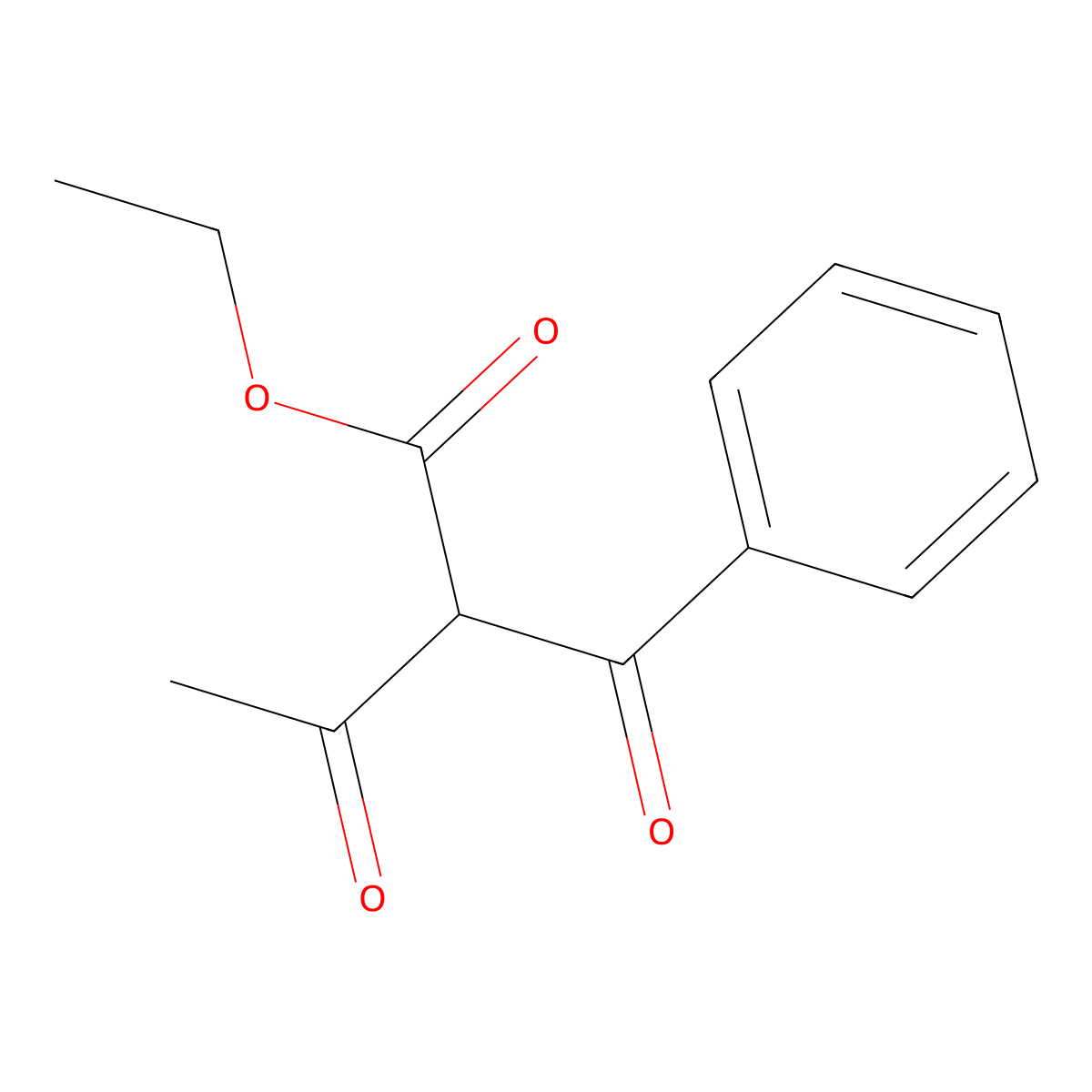Ethyl 2-benzoylacetoacetate molecular structure, CAS 569-37-9
