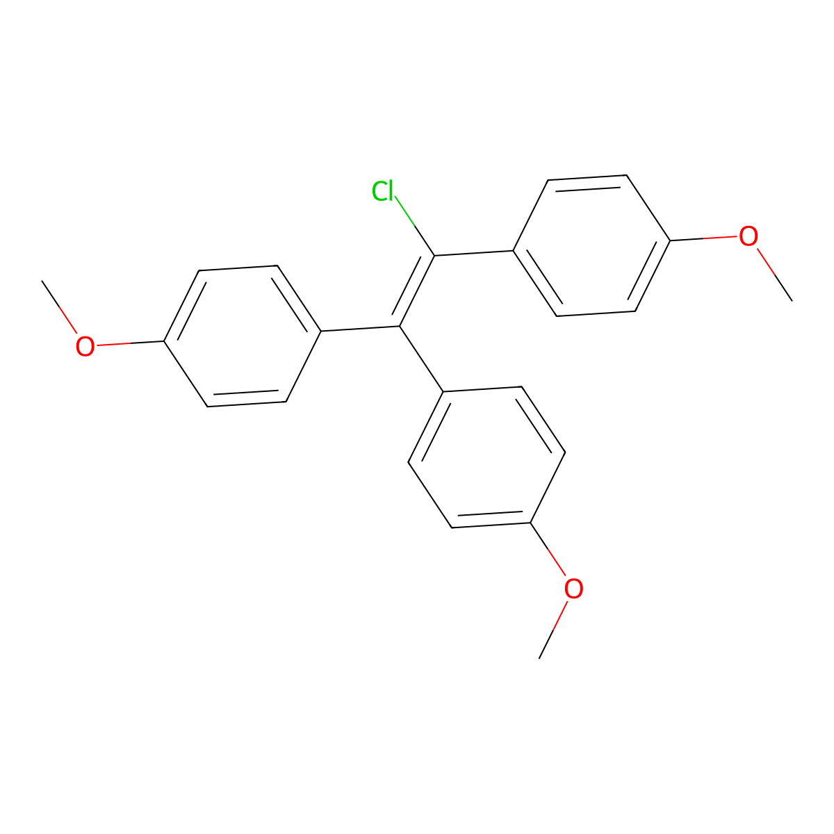 Chlorotrianisene molecular structure, CAS 569-57-3