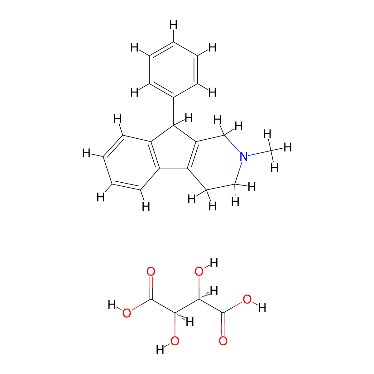 Phenindamine Tartrate molecular structure, CAS 569-59-5