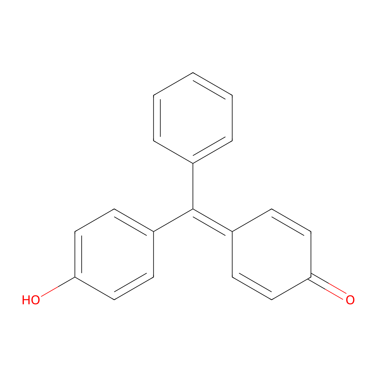 4-[(4-Hydroxyphenyl)(phenyl)methylidene]cyclohexa-2,5-dien-1-one molecular structure, CAS 569-60-8