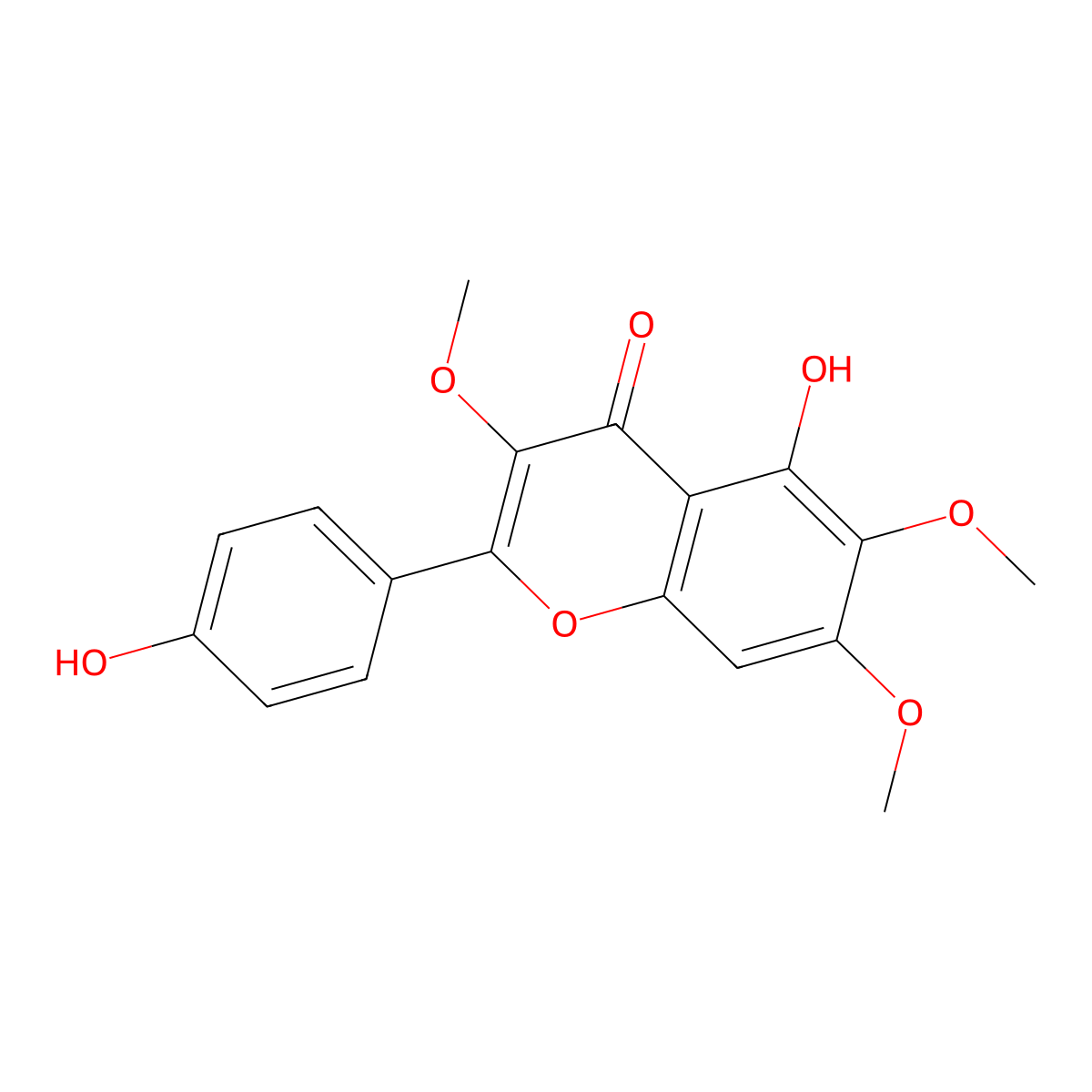 Penduletin molecular structure, CAS 569-80-2