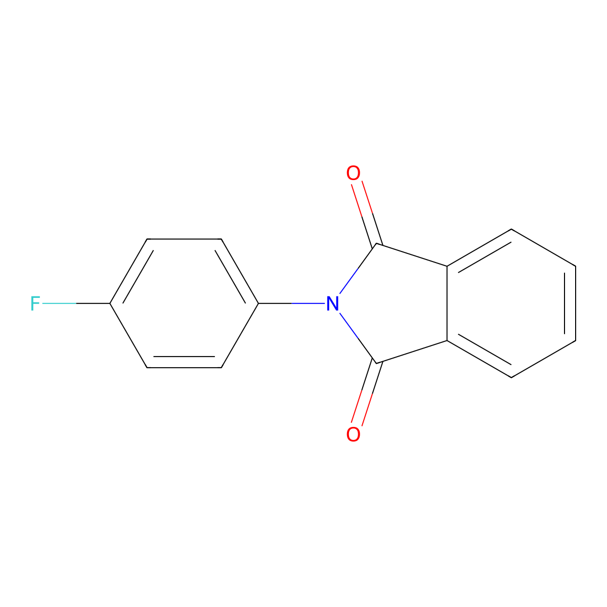 1H-Isoindole-1,3(2H)-dione, 2-(4-fluorophenyl)- molecular structure, CAS 569-81-3