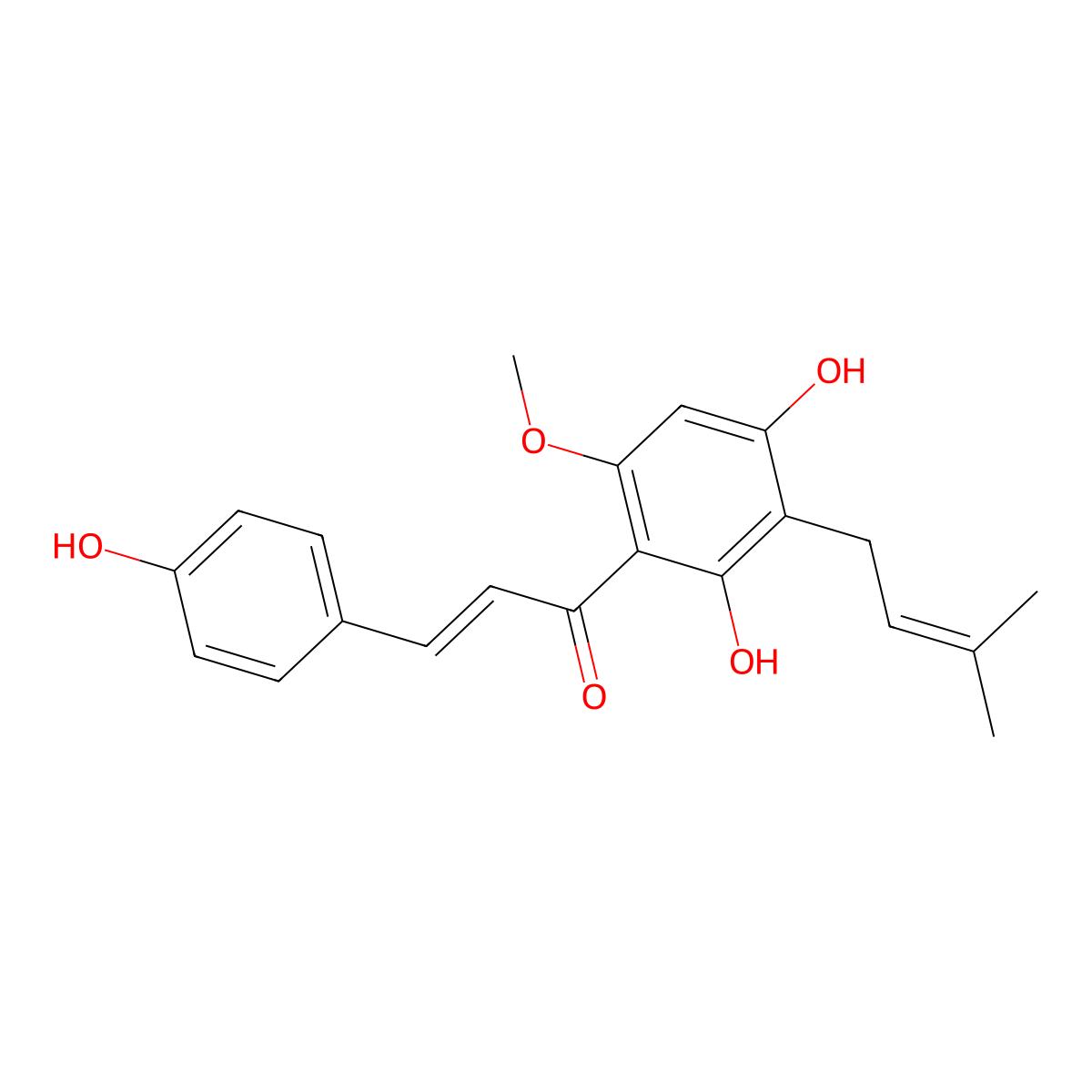 Xanthohumol molecular structure, CAS 569-83-5