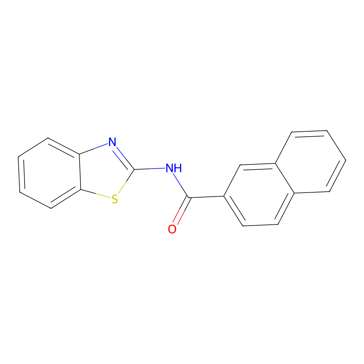 N-(1,3-benzothiazol-2-yl)naphthalene-2-carboxamide molecular structure, CAS 5690-02-8