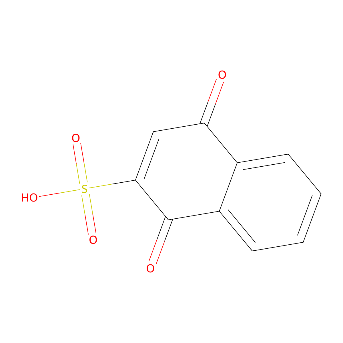 1,4-Naphthoquinone-2-sulfonate molecular structure, CAS 5690-16-4