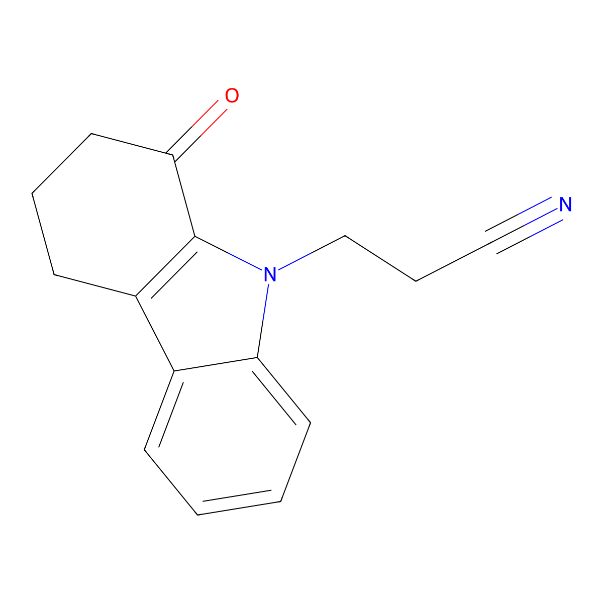 3-(1-oxo-1,2,3,4-tetrahydro-9H-carbazol-9-yl)propanenitrile molecular structure, CAS 56903-43-6