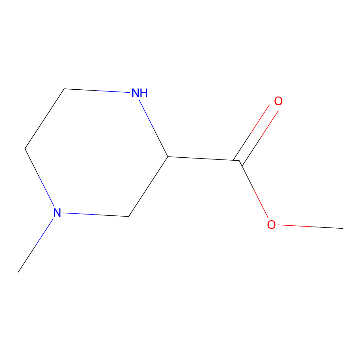 Methyl 4-methylpiperazine-2-carboxylate molecular structure, CAS 56903-89-0
