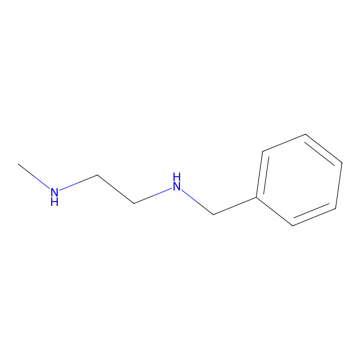 N~1~-Benzyl-N~2~-methylethane-1,2-diamine molecular structure, CAS 56904-09-7