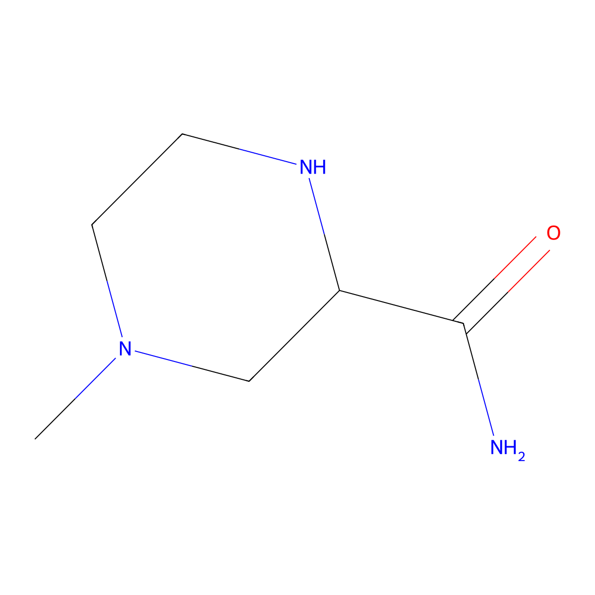 2-Piperazinecarboxamide, 4-methyl- molecular structure, CAS 56904-18-8