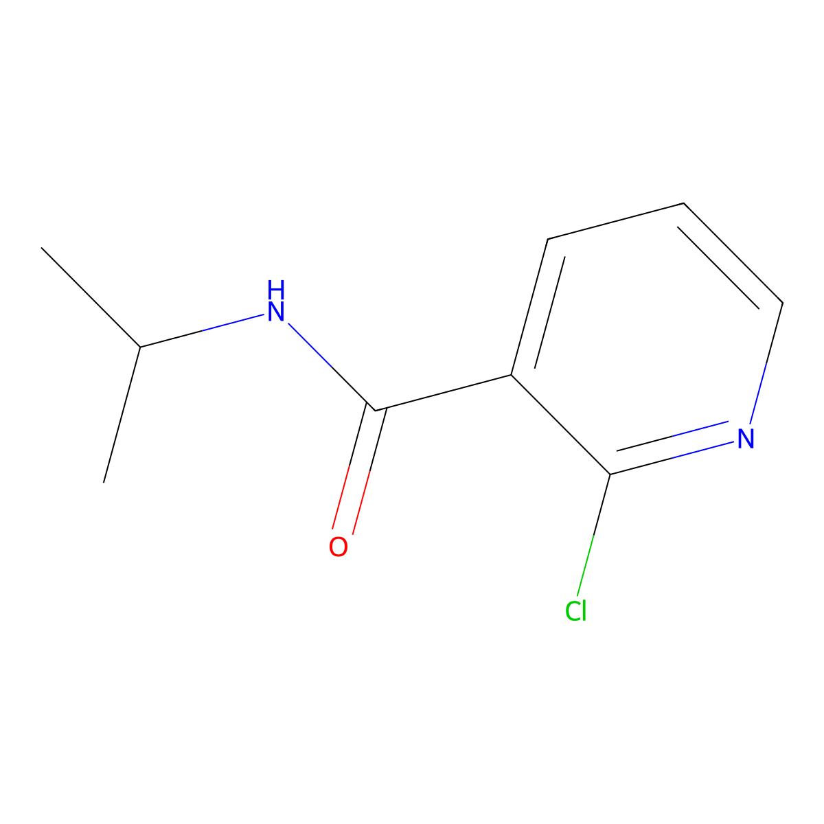 2-chloro-N-isopropylnicotinamide molecular structure, CAS 56904-63-3