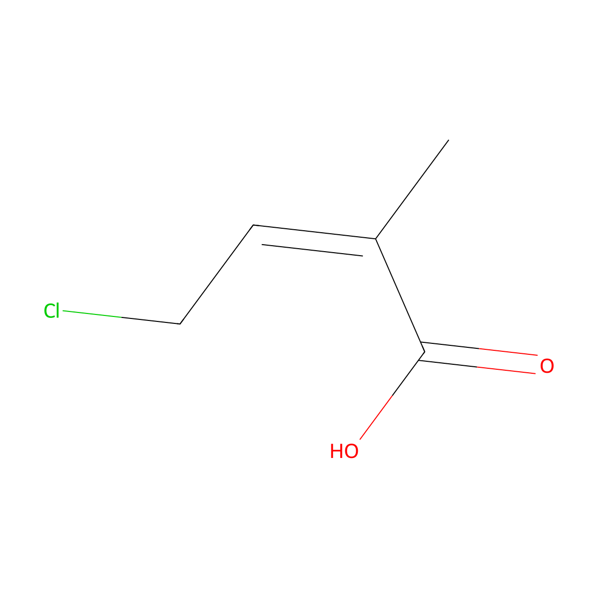 4-Chloro-2-methylbut-2-enoic acid molecular structure, CAS 56905-13-6
