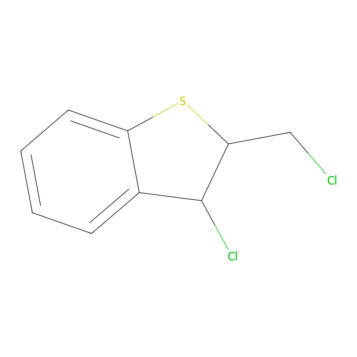 3-Chloro-2-(chloromethyl)-2,3-dihydro-1-benzothiophene molecular structure, CAS 56909-07-0