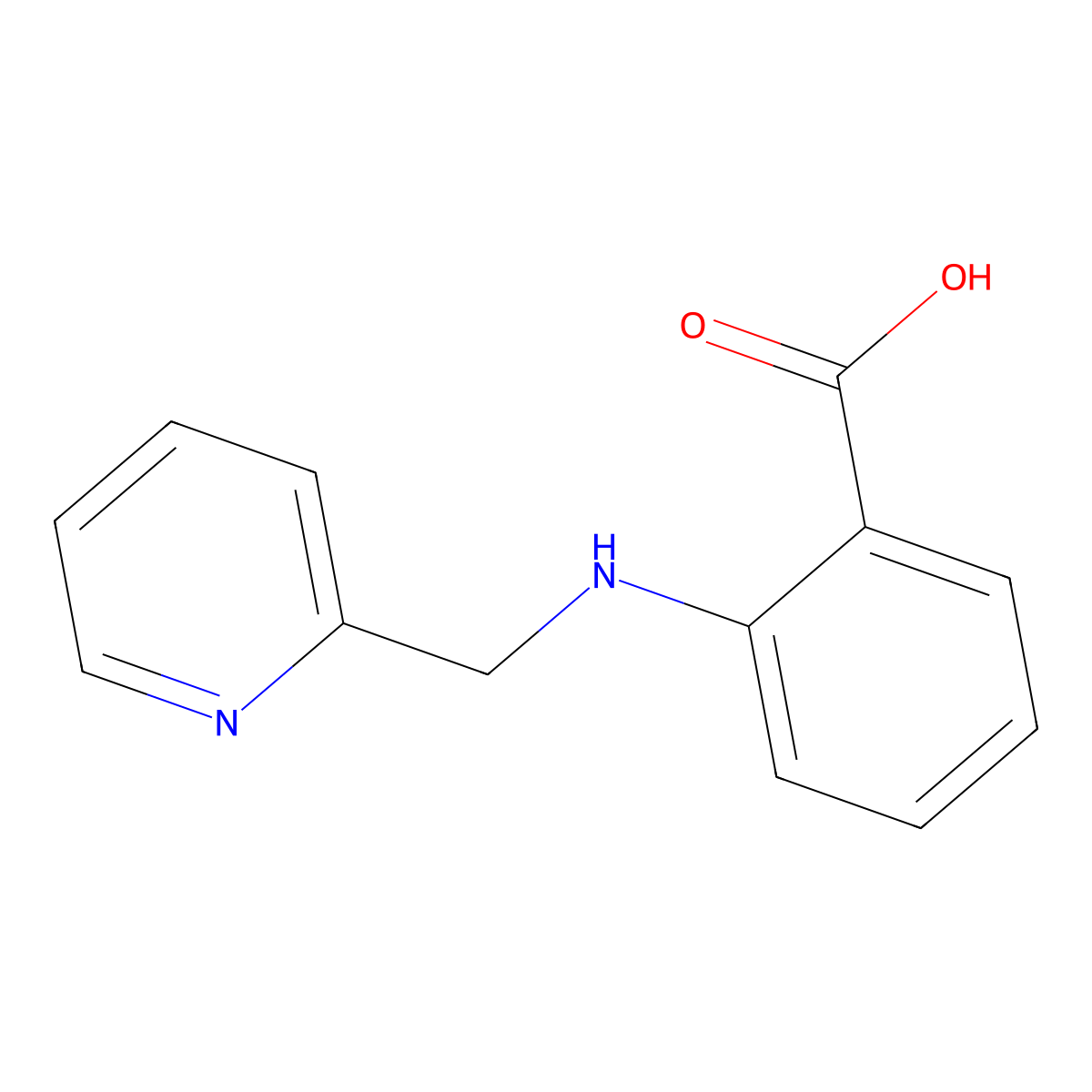 2-[(2-Pyridinylmethyl)amino]benzoic acid molecular structure, CAS 5691-02-1
