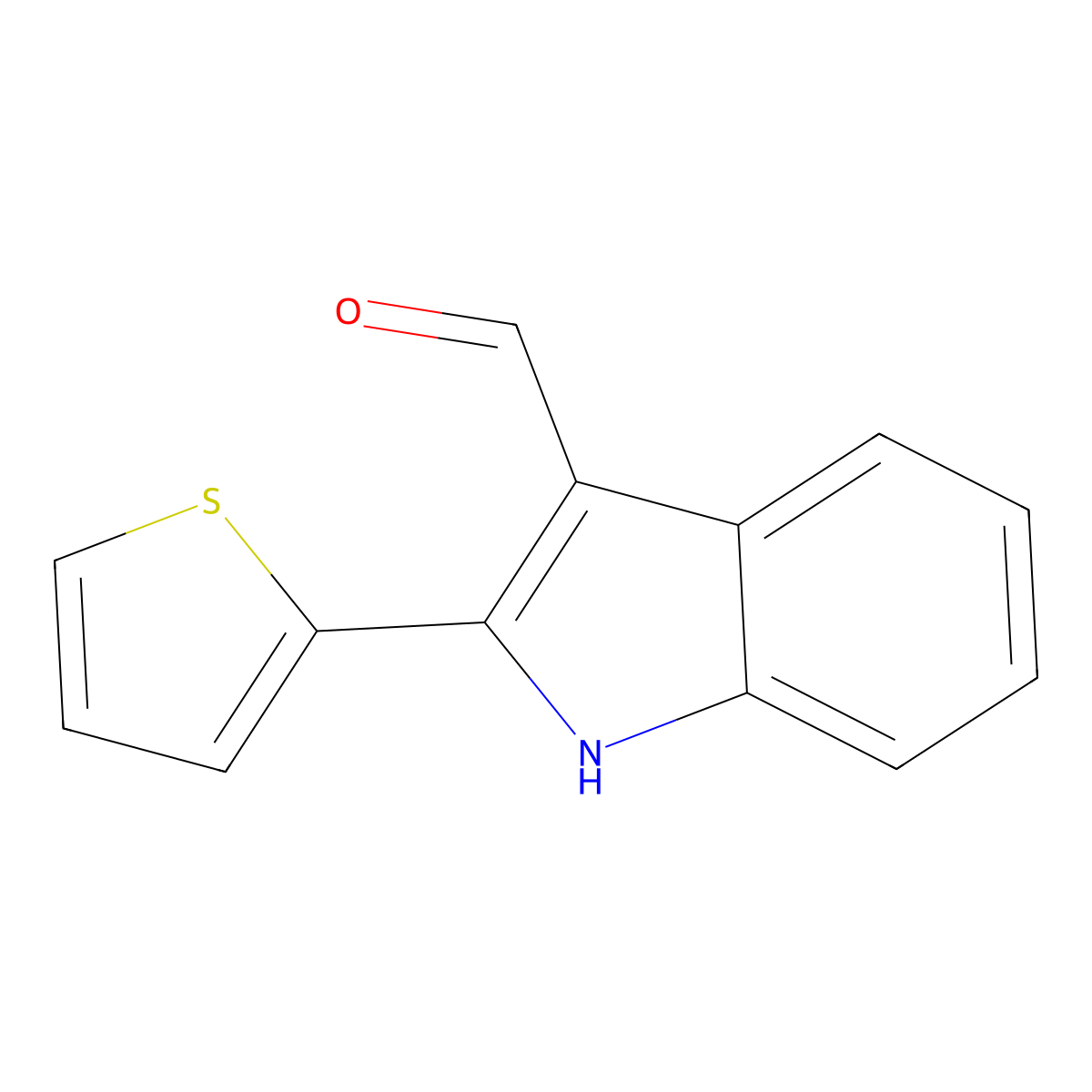 2-(Thiophen-2-yl)-1H-indole-3-carbaldehyde molecular structure, CAS 5691-07-6