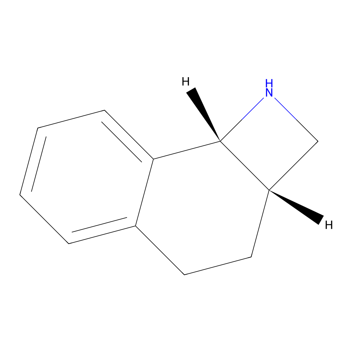 rac-(2aR,8bS)-1H,2H,2aH,3H,4H,8bH-naphtho[1,2-b]azete molecular structure, CAS 5691-31-6