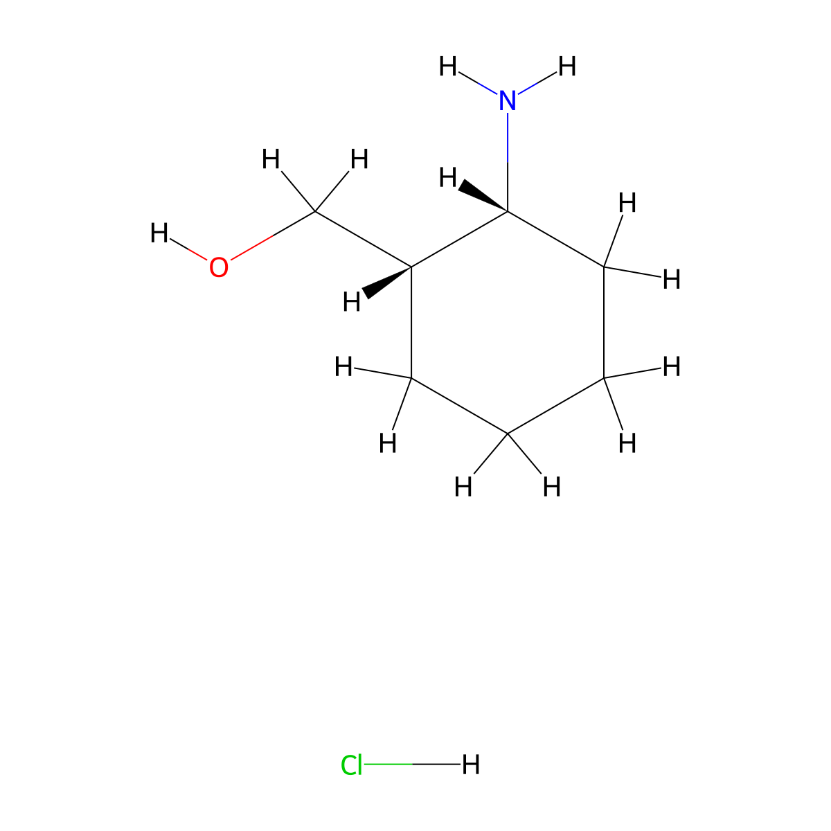 ((1S,2R)-2-aminocyclohexyl)methanol hydrochloride molecular structure, CAS 5691-37-2