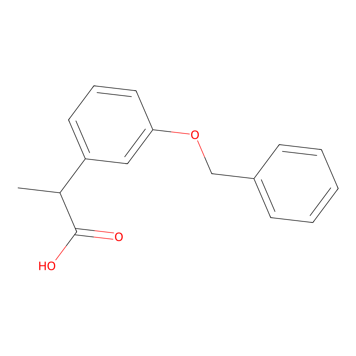 2-(3-Benzyloxyphenyl)propionic acid molecular structure, CAS 56911-49-0