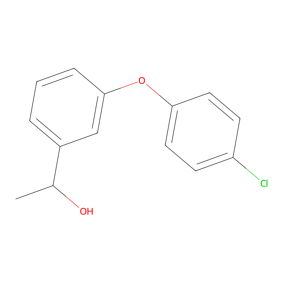 1-[3-(4-Chlorophenoxy)phenyl]ethan-1-ol molecular structure, CAS 56911-60-5