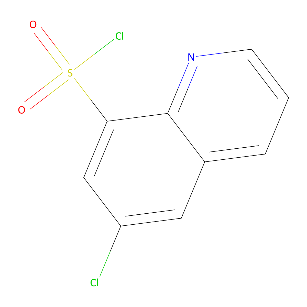 6-Chloroquinoline-8-sulfonyl chloride molecular structure, CAS 56912-66-4