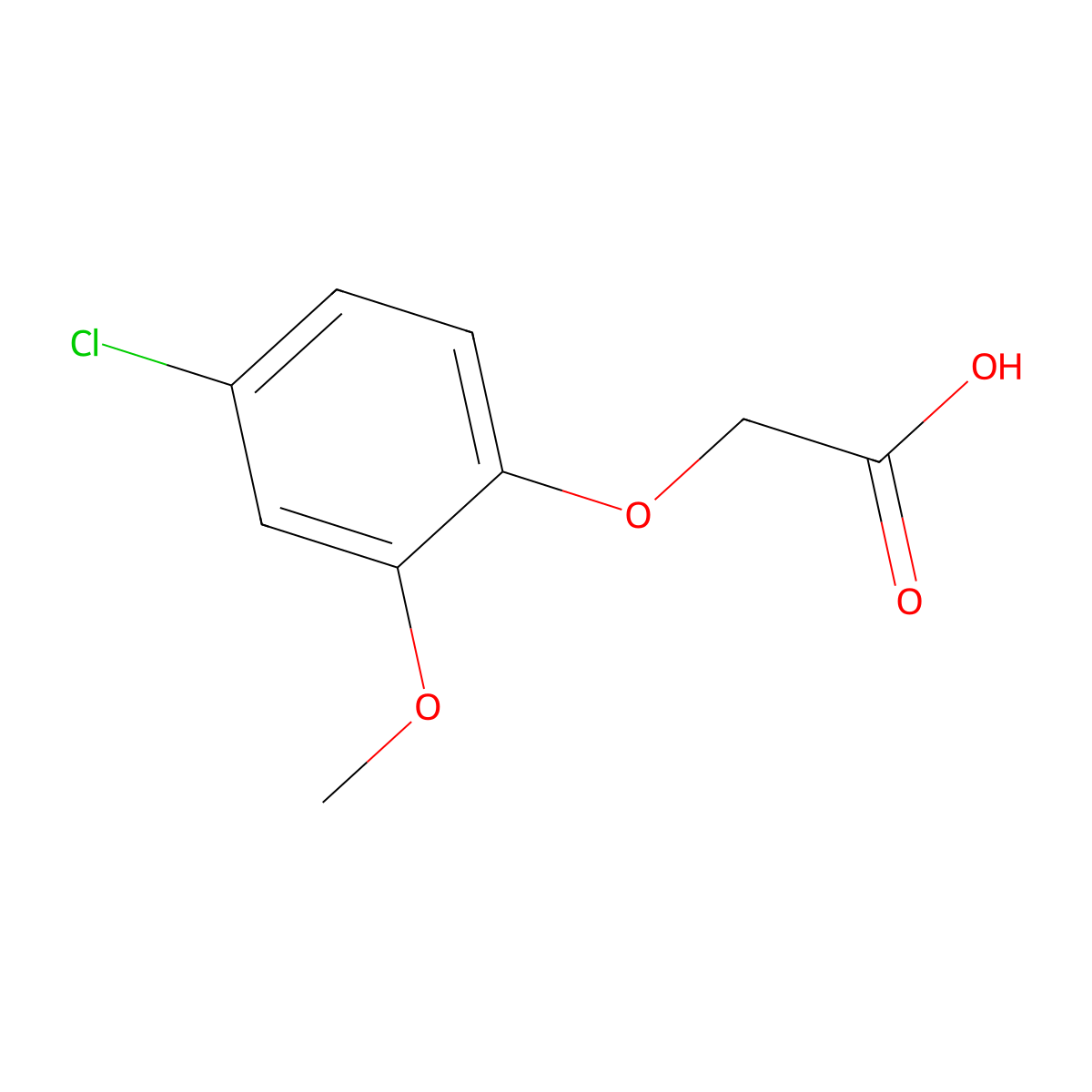 2-(4-Chloro-2-methoxyphenoxy)acetic acid molecular structure, CAS 56913-08-7