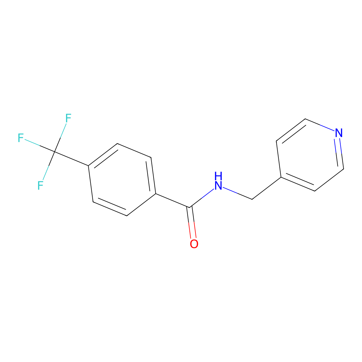 N-[(Pyridin-4-yl)methyl]-4-(trifluoromethyl)benzamide molecular structure, CAS 56913-70-3