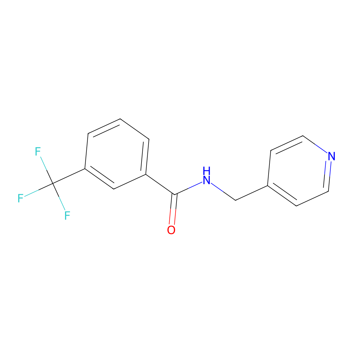 N-(pyridin-4-ylmethyl)-3-(trifluoromethyl)benzamide molecular structure, CAS 56913-73-6
