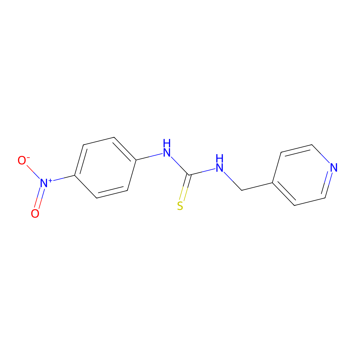 1-(4-Nitrophenyl)-3-(pyridin-4-ylmethyl)thiourea molecular structure, CAS 56913-82-7