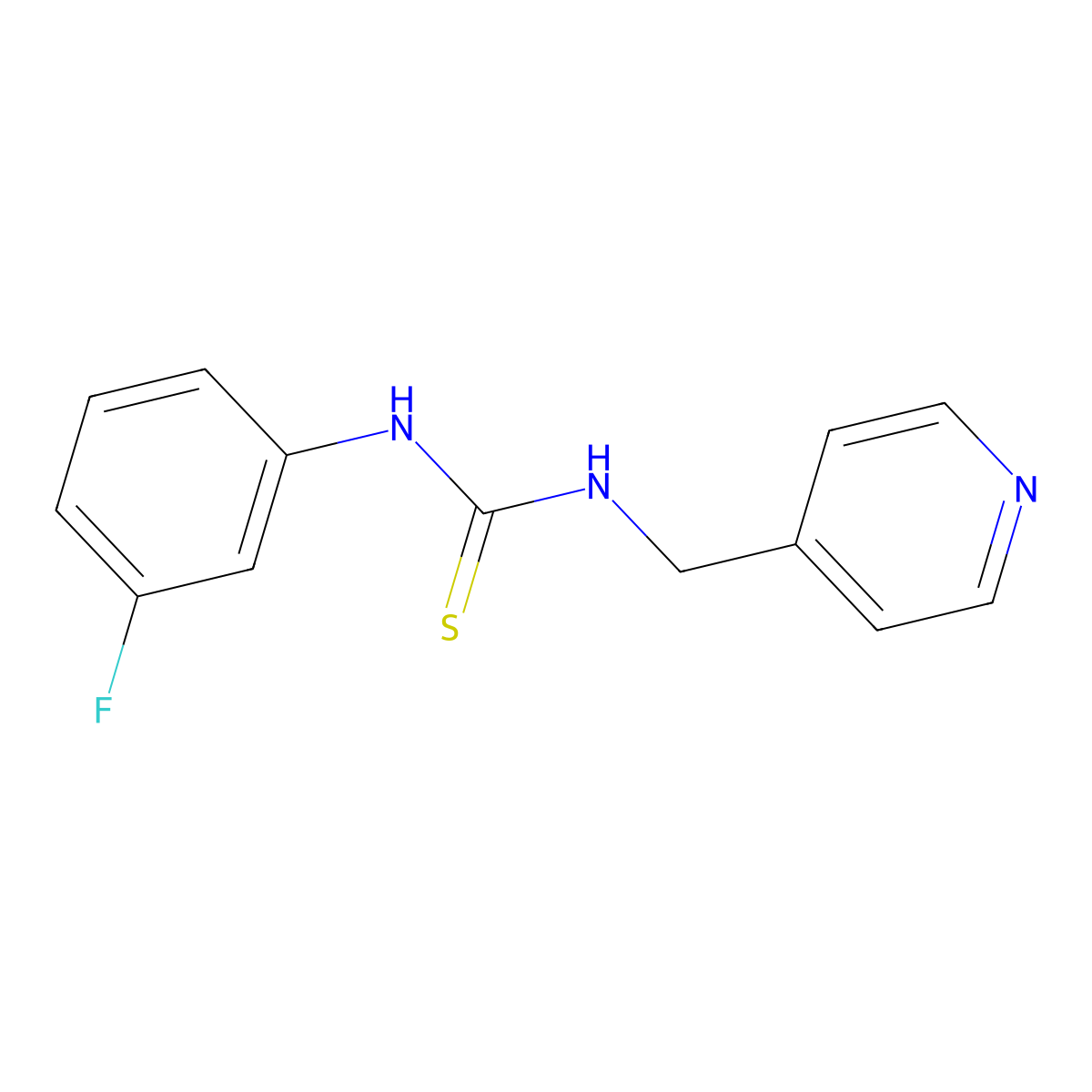 1-(3-Fluorophenyl)-3-(pyridin-4-ylmethyl)thiourea molecular structure, CAS 56913-85-0