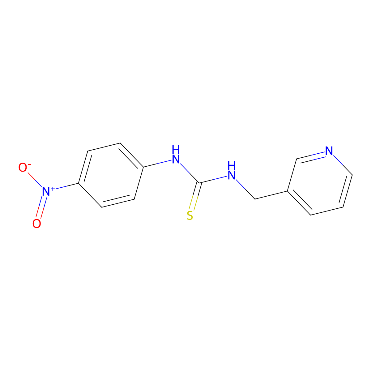 3-(4-Nitrophenyl)-1-[(pyridin-3-yl)methyl]thiourea molecular structure, CAS 56913-88-3
