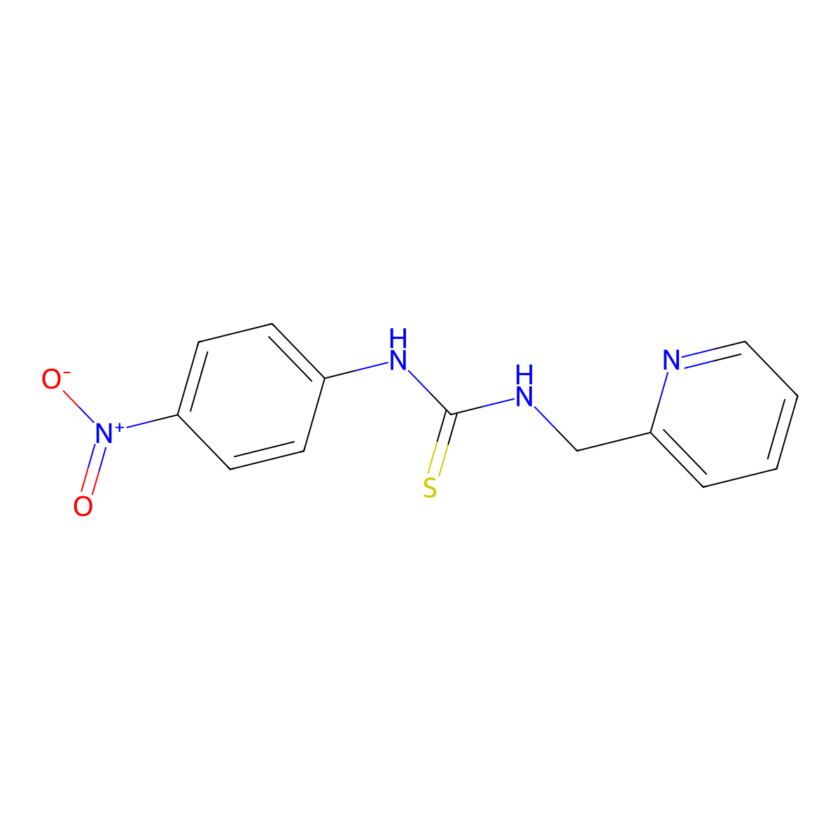1-(4-Nitrophenyl)-3-(pyridin-2-ylmethyl)thiourea molecular structure, CAS 56913-93-0