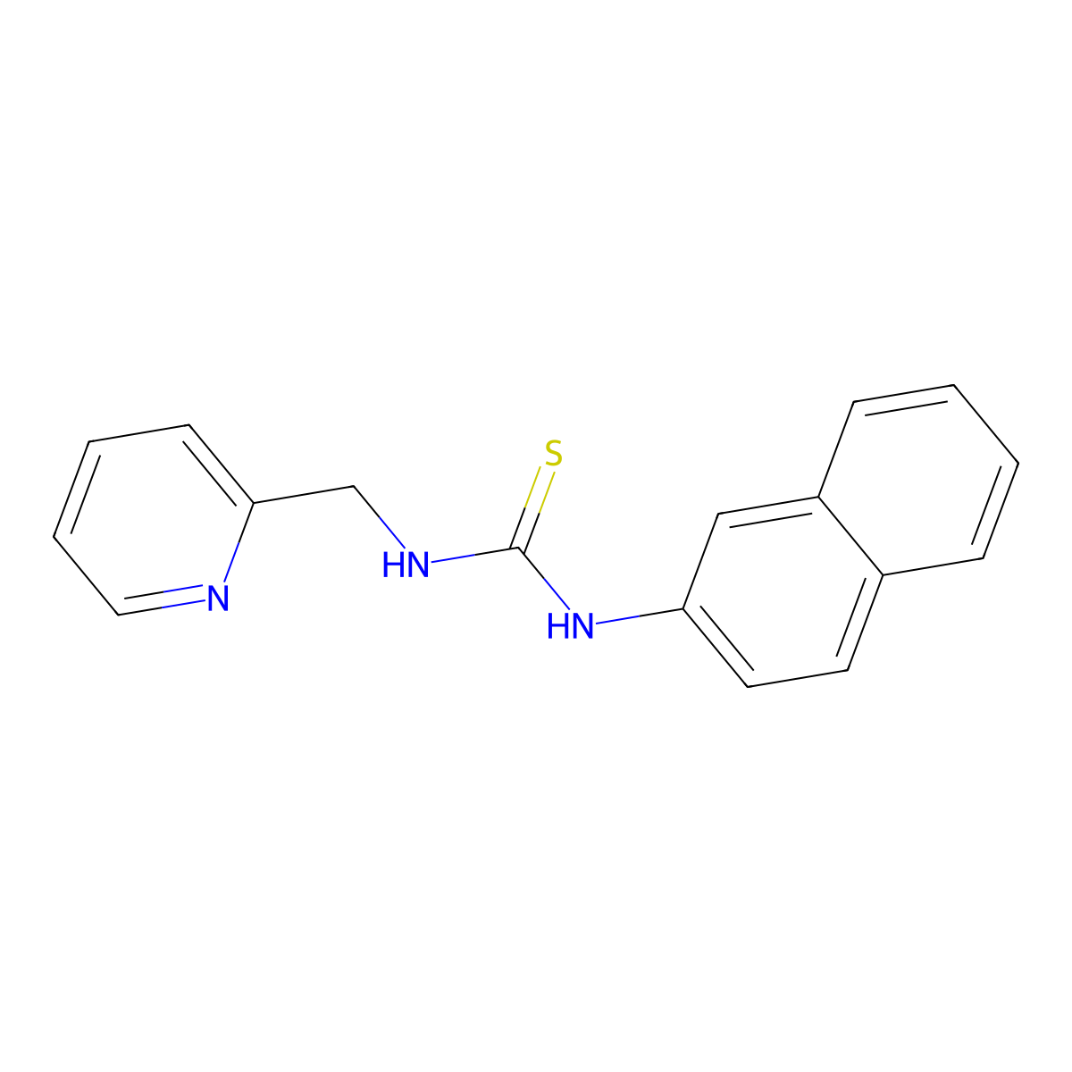 N-(2-naphthyl)-N'-(2-pyridinylmethyl)thiourea molecular structure, CAS 56914-07-9