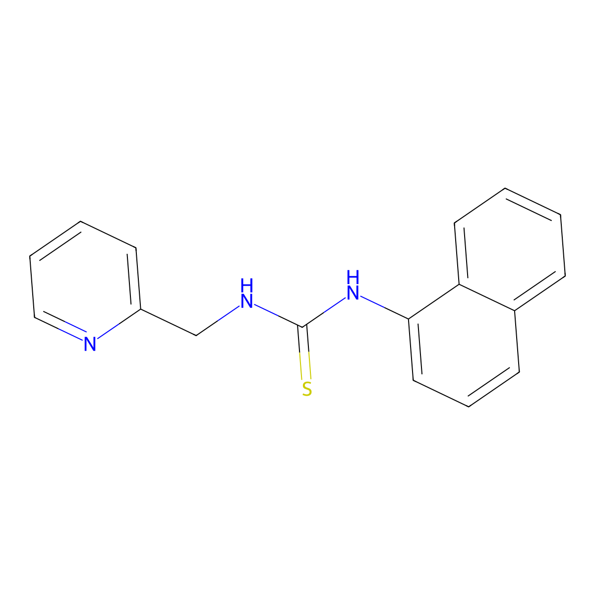 1-Naphthalen-1-yl-3-(pyridin-2-ylmethyl)thiourea molecular structure, CAS 56914-08-0