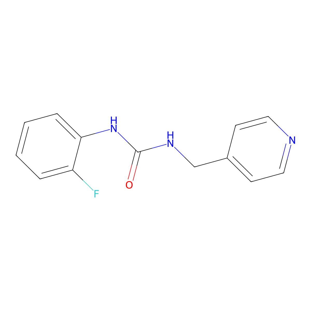 1-(2-Fluorophenyl)-3-(pyridin-4-ylmethyl)urea molecular structure, CAS 56914-36-4