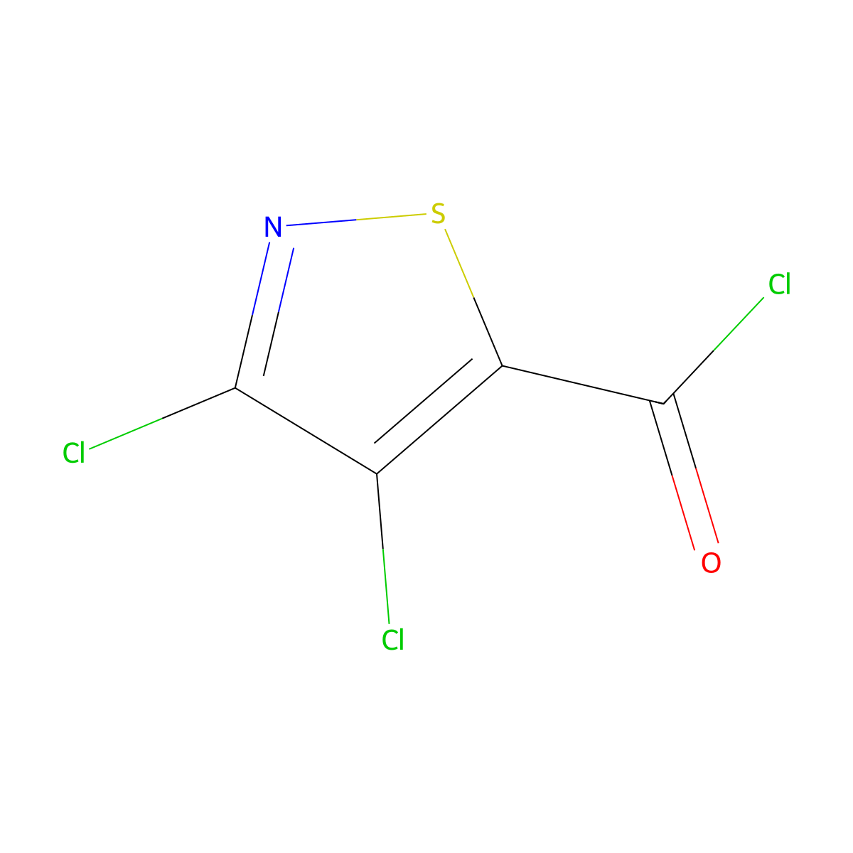 3,4-Dichloro-5-isothiazolecarbonyl chloride molecular structure, CAS 56914-82-0