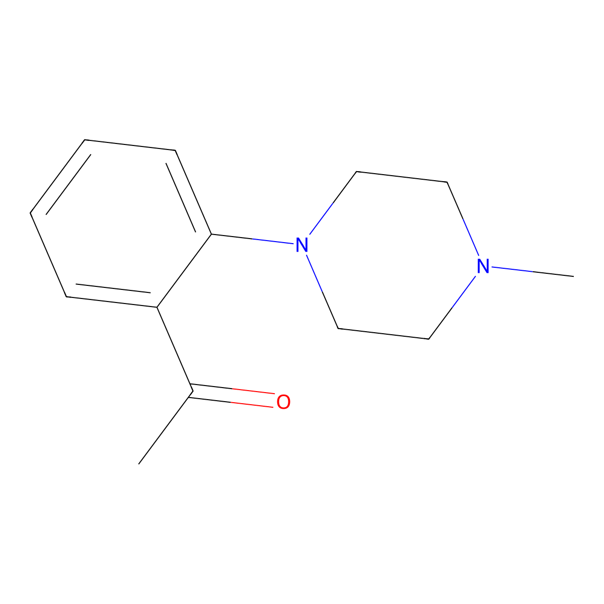 1-(2-(4-Methylpiperazin-1-yl)phenyl)ethan-1-one molecular structure, CAS 56915-77-6