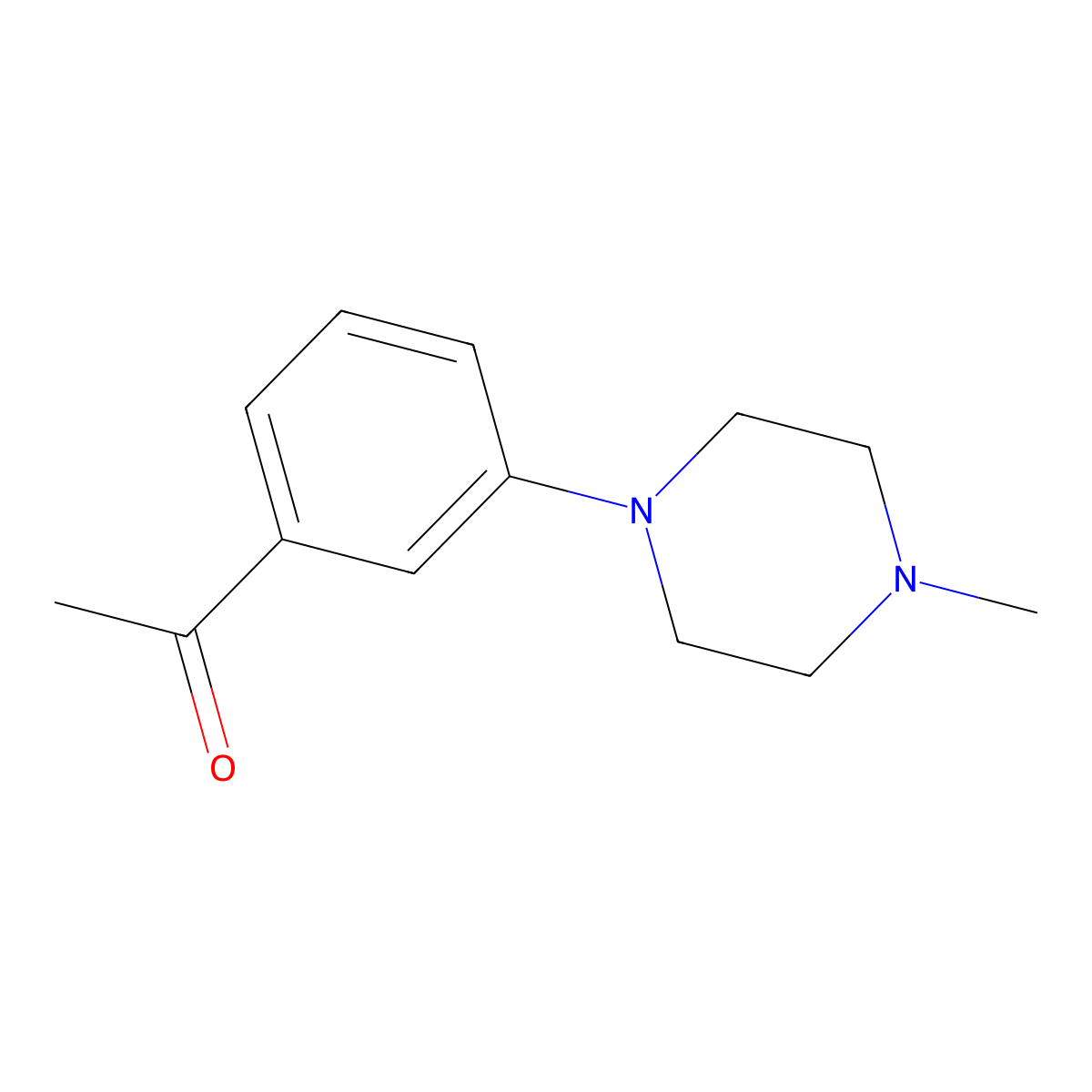 1-[3-(4-Methyl-piperazin-1-YL)-phenyl]-ethanone molecular structure, CAS 56915-80-1