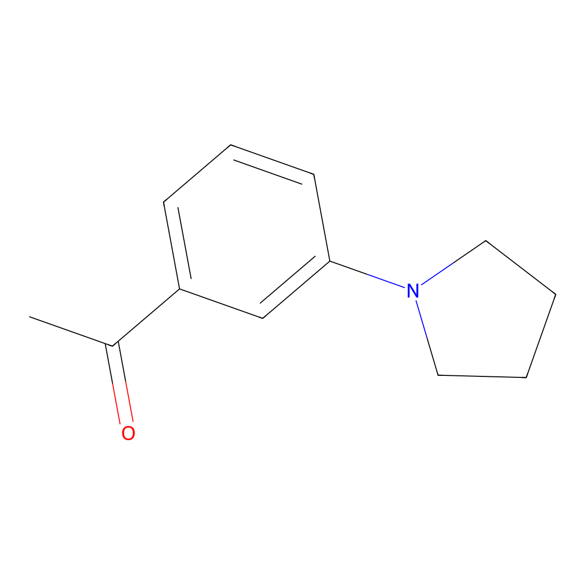 1-(3-Pyrrolidin-1-ylphenyl)ethanone molecular structure, CAS 56915-85-6
