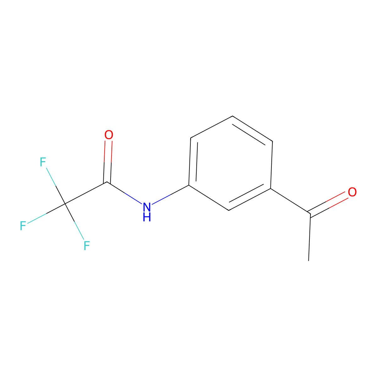 Acetanilide, 3'-acetyl-2,2,2-trifluoro- molecular structure, CAS 56915-87-8