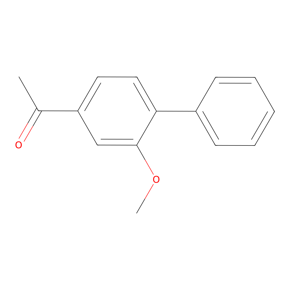 1-(2-Methoxy[1,1a(2)-biphenyl]-4-yl)ethanone molecular structure, CAS 56917-30-7