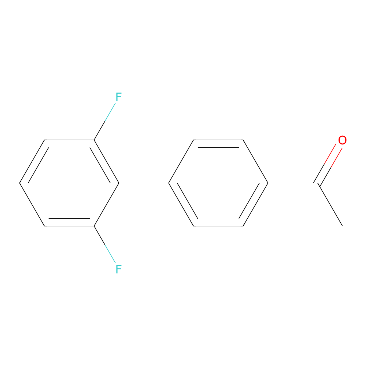 1-[4-(2,6-Difluorophenyl)phenyl]ethan-1-one molecular structure, CAS 56917-38-5