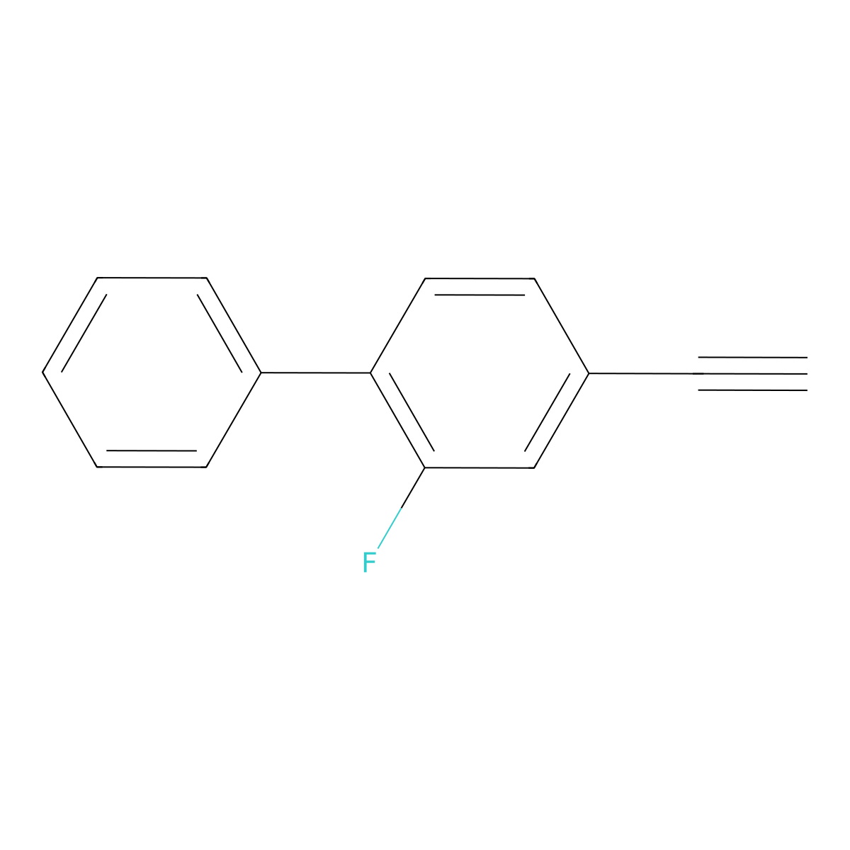 4-Ethynyl-2-fluoro-1,1'-biphenyl molecular structure, CAS 56917-42-1