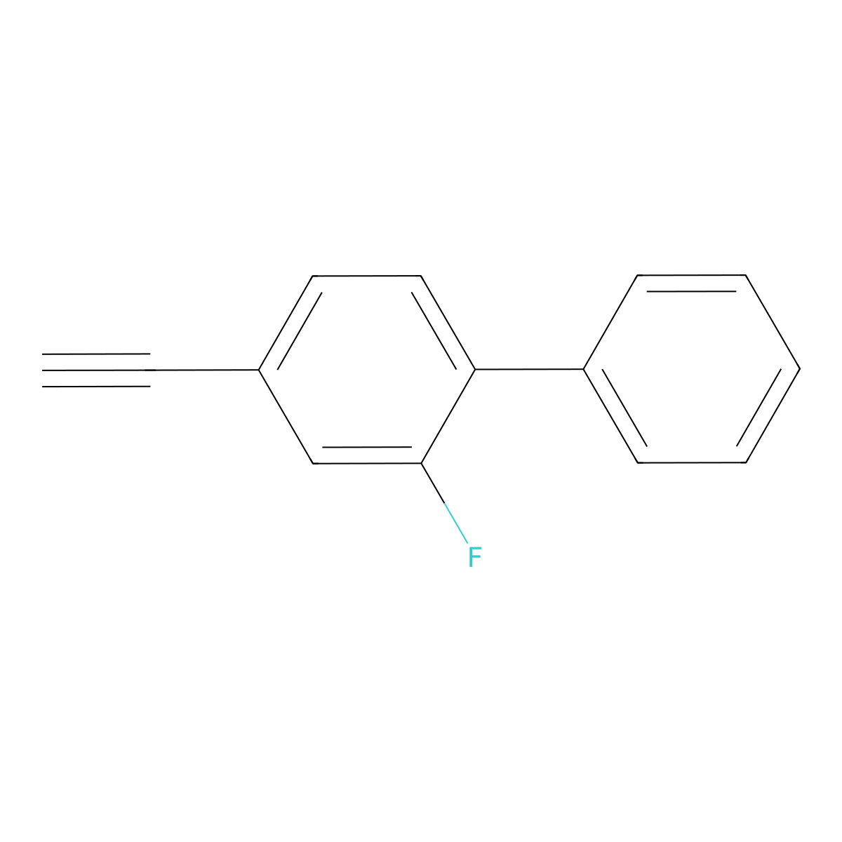 4-Ethynyl-2-fluoro-1,1'-biphenyl molecular structure, CAS 56917-42-1