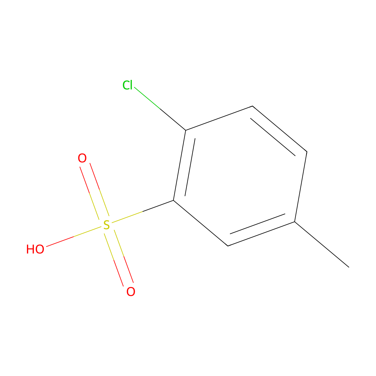 4-Chlorotoluene-3-sulphonic acid molecular structure, CAS 56919-12-1