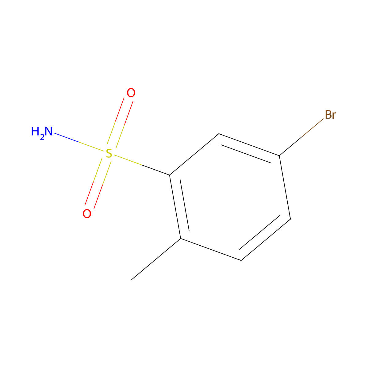 5-Bromo-2-methylbenzene-1-sulfonamide molecular structure, CAS 56919-16-5