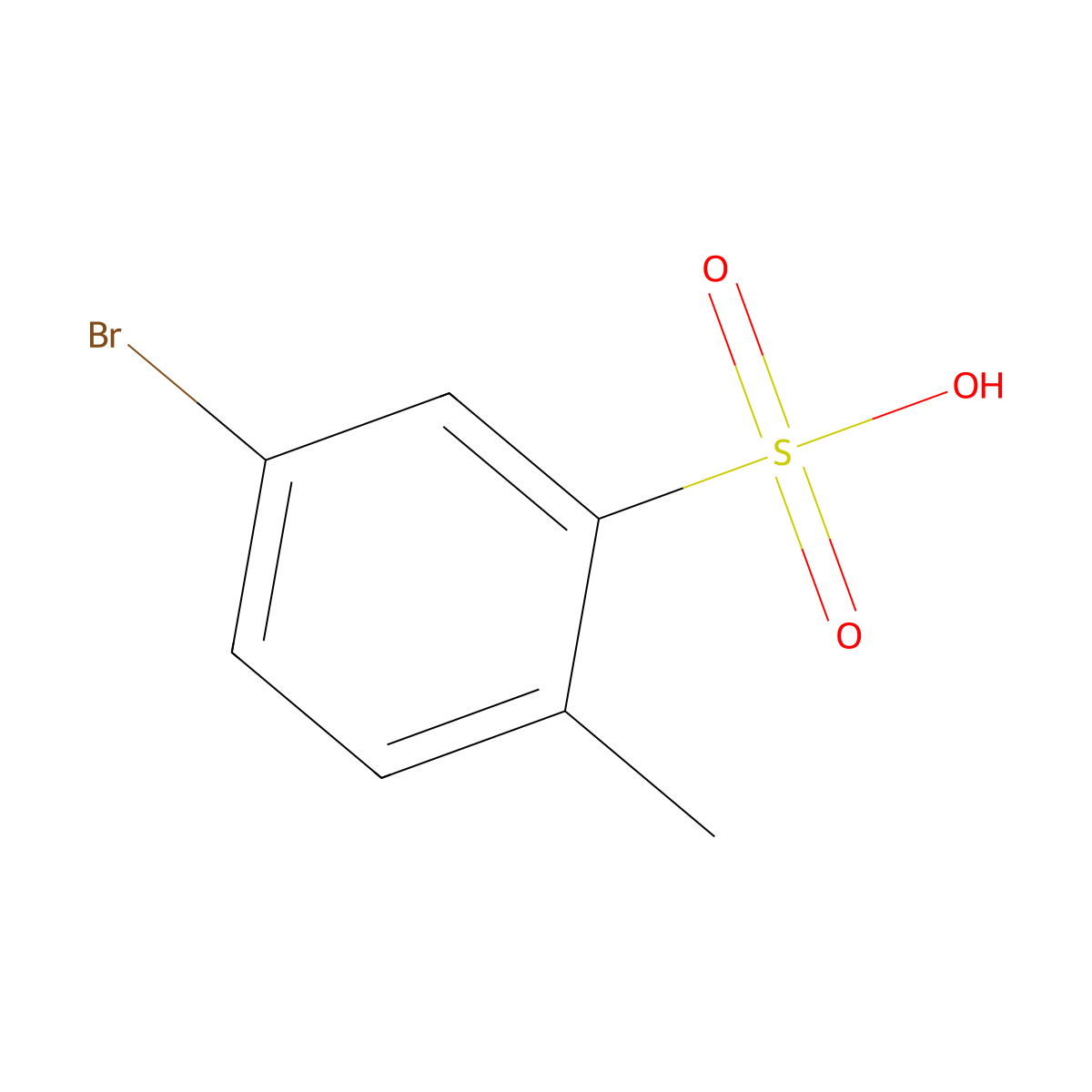 5-Bromo-2-methylbenzene-1-sulfonic acid molecular structure, CAS 56919-17-6